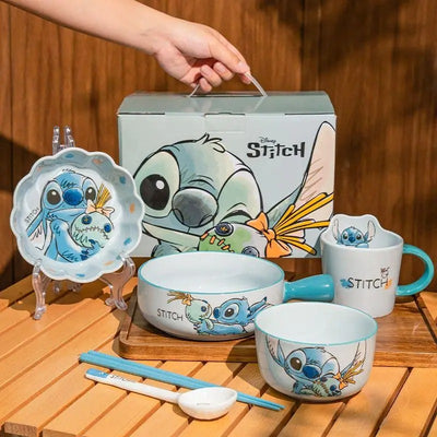 Stitch Ceramic Dining Set – 6 Pieces