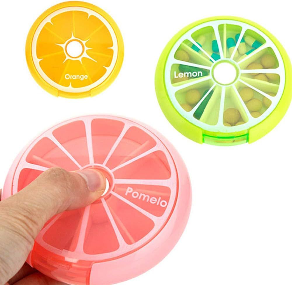 Portable Round Pill Organizer
