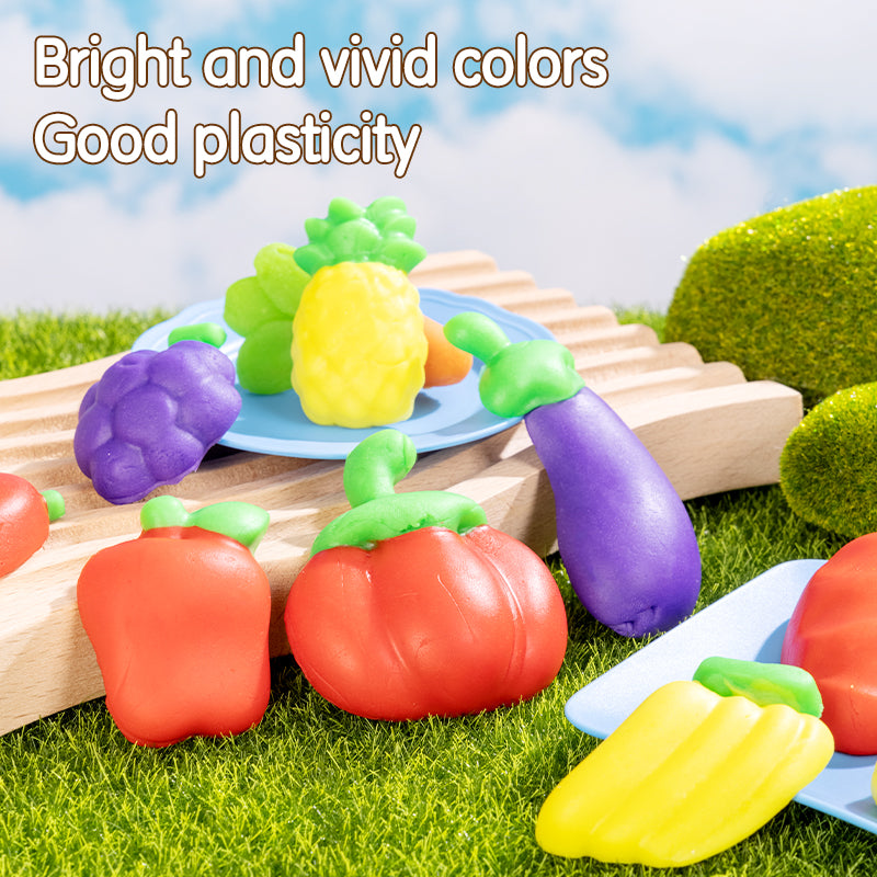 Fruit &amp; Veggie Dough Playset – Shape, Learn &amp; Explore!