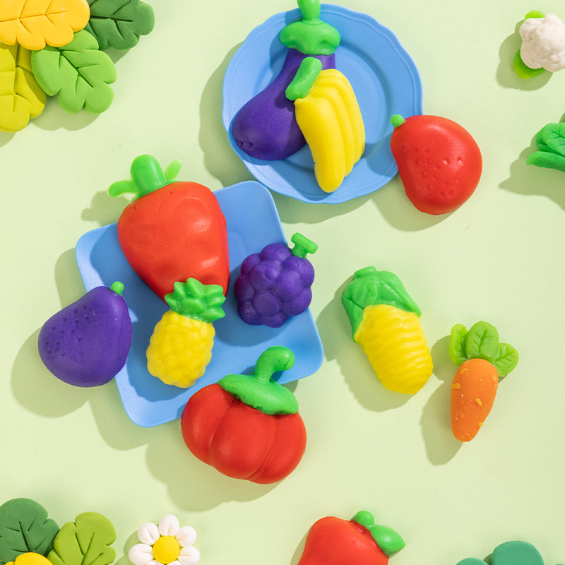 Fruit &amp; Veggie Dough Playset – Shape, Learn &amp; Explore!