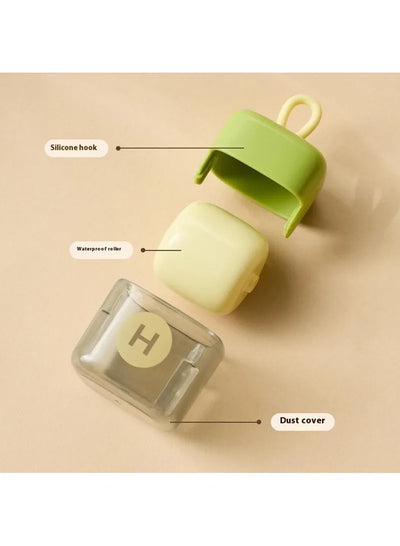 Portable reusable lint roller in matcha green