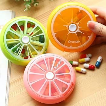 Portable Round Pill Organizer