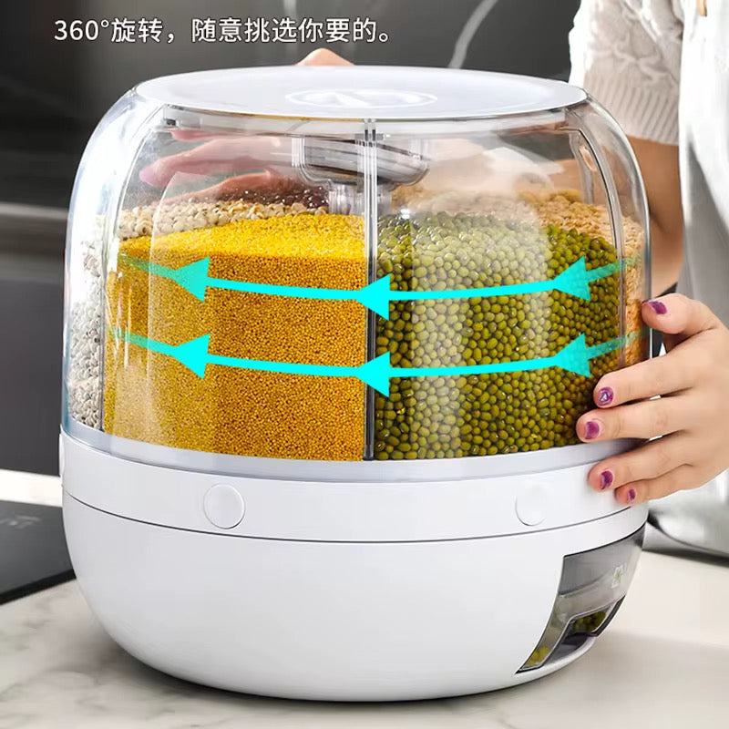 360° Rotating Grain & Cereal Storage Dispenser