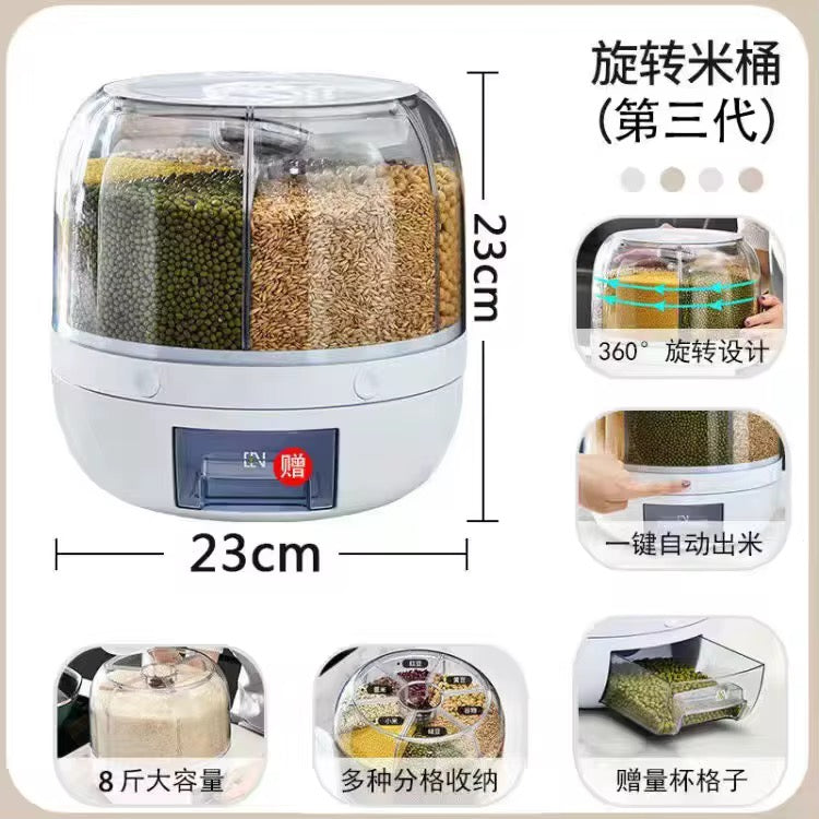 360° Rotating Grain & Cereal Storage Dispenser