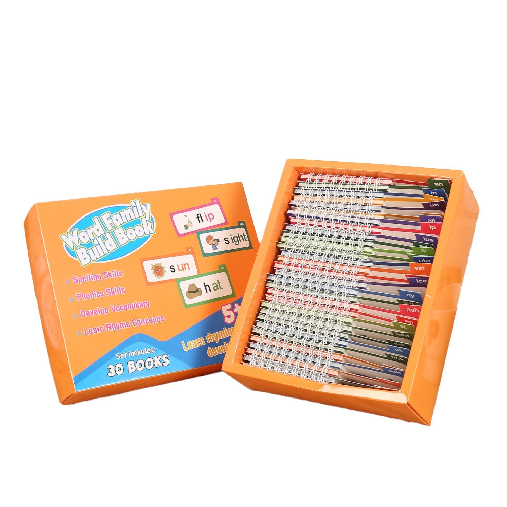 Original Rhyming Flip Books 30 Word Cards Paper for Early Education Ages 5+