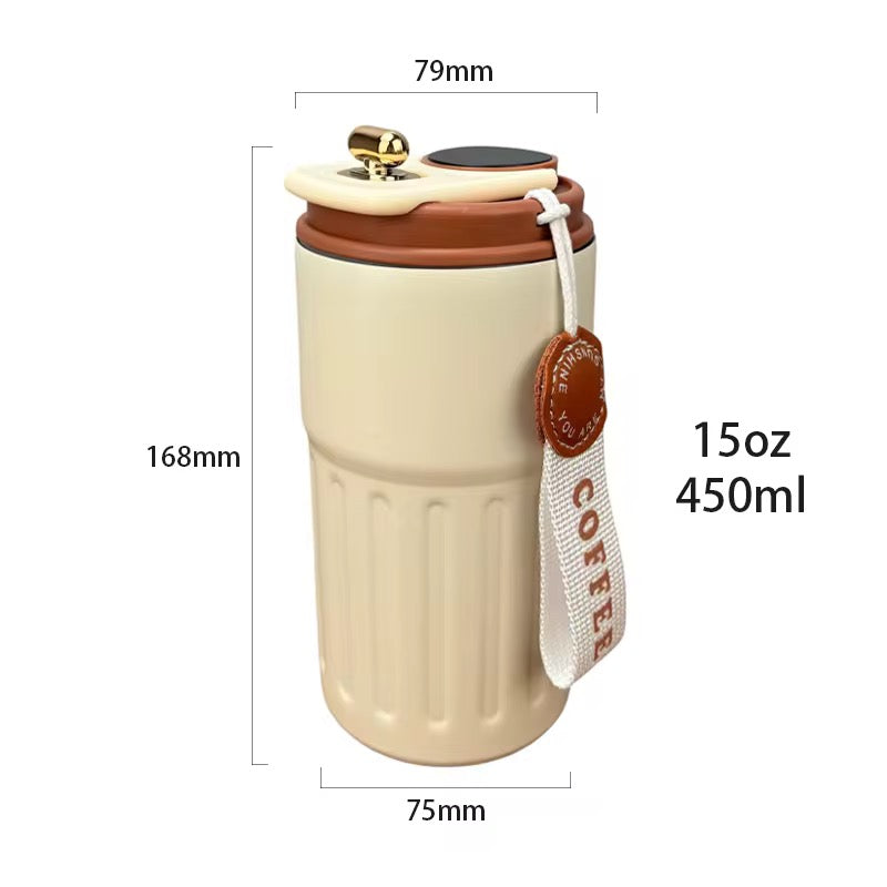 Smart Insulated Coffee Mug LED Temperature Display 15oz
With Strap Thermal Insulation Home & Office Smart Stainless Steel Mug