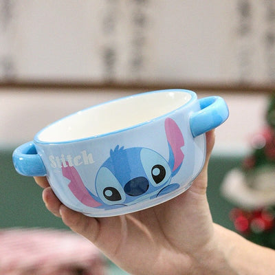 Stitch Ceramic Bowl and Spoon Set