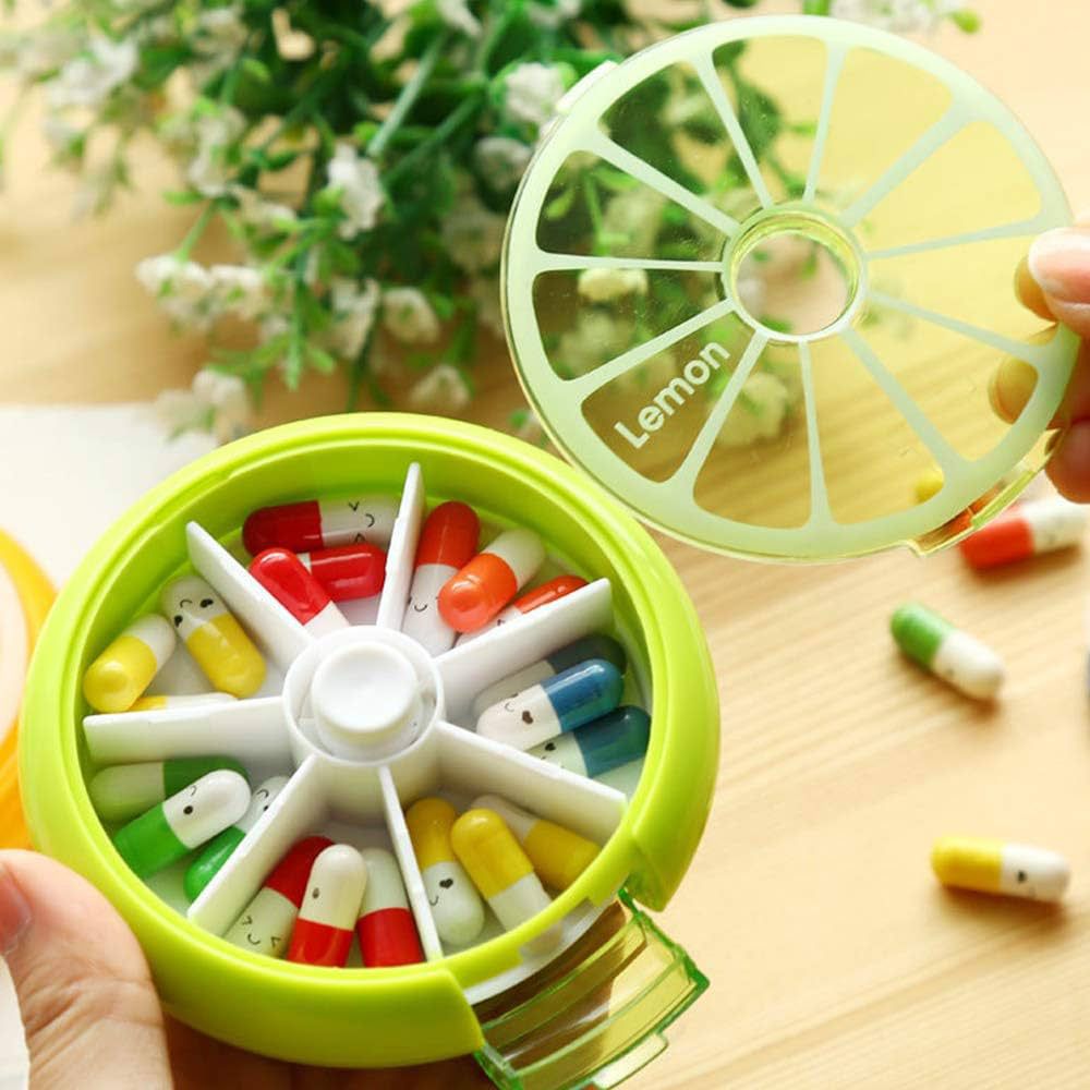 Portable Round Pill Organizer